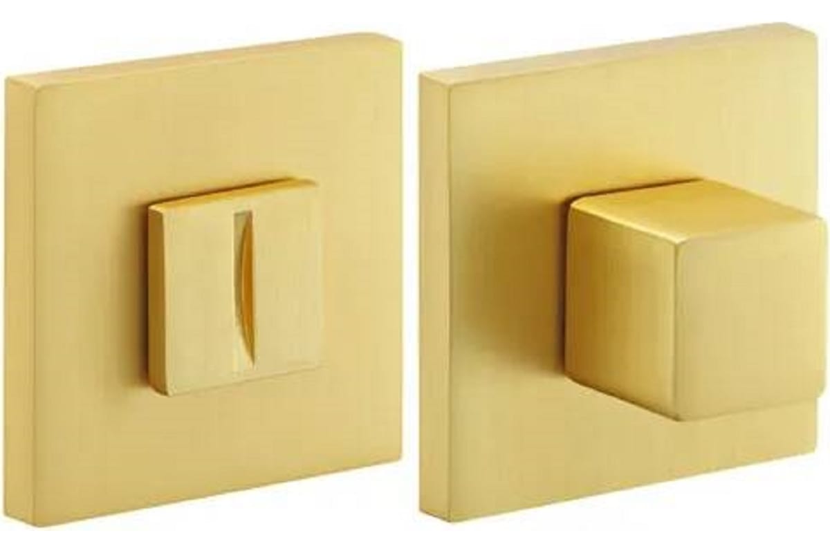 Дверная завертка MORELLI MH-WC-S6 MSG, на квадратной розетке 6 мм, цвет - матовое сат золото 9014664